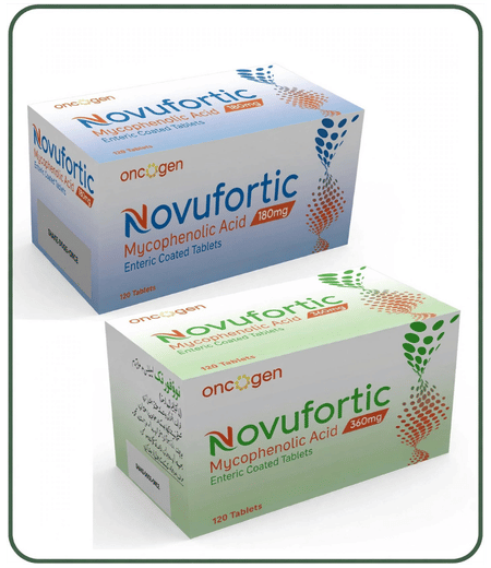 Novufortic (Mycophenolic Acid) — 180mg, 360mg enteric coated tablets